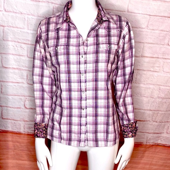 Quizz Vintage wester woman long sleeve shirt size L - Picture 2 of 8